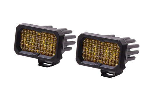 Stage Series 2" SAE Yellow Flood LED Pod (pair)
