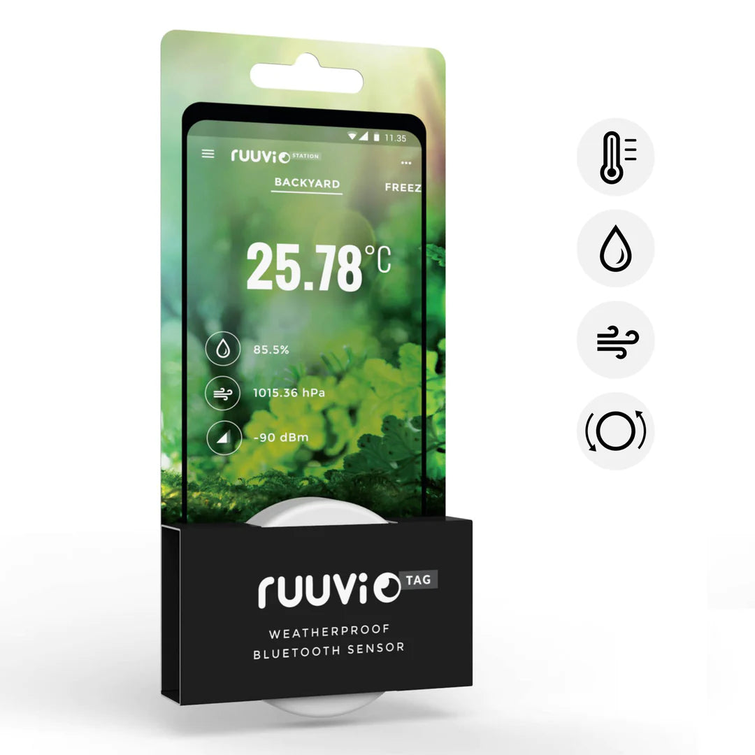 Ruuvi Tag Wireless Humidity and Temperature Sensor 4 in 1