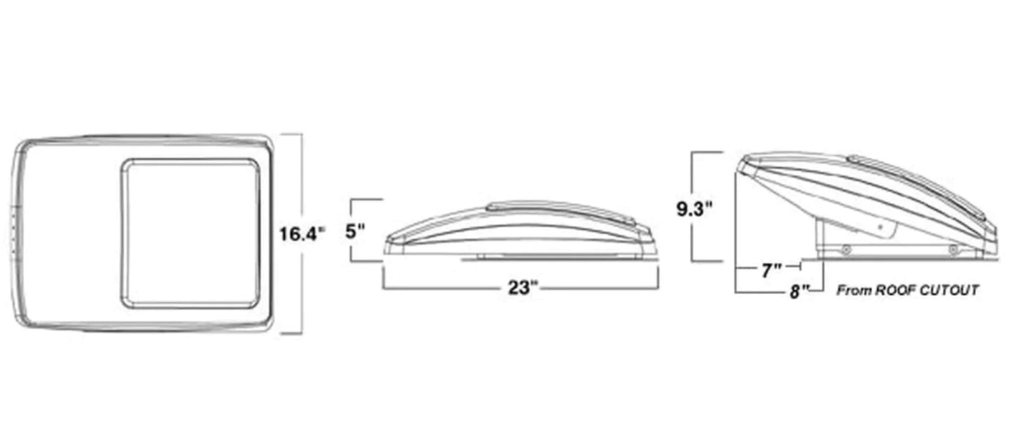 Maxxair Fan Deluxe 7500K Electric Powered Roof Vent - Smoke